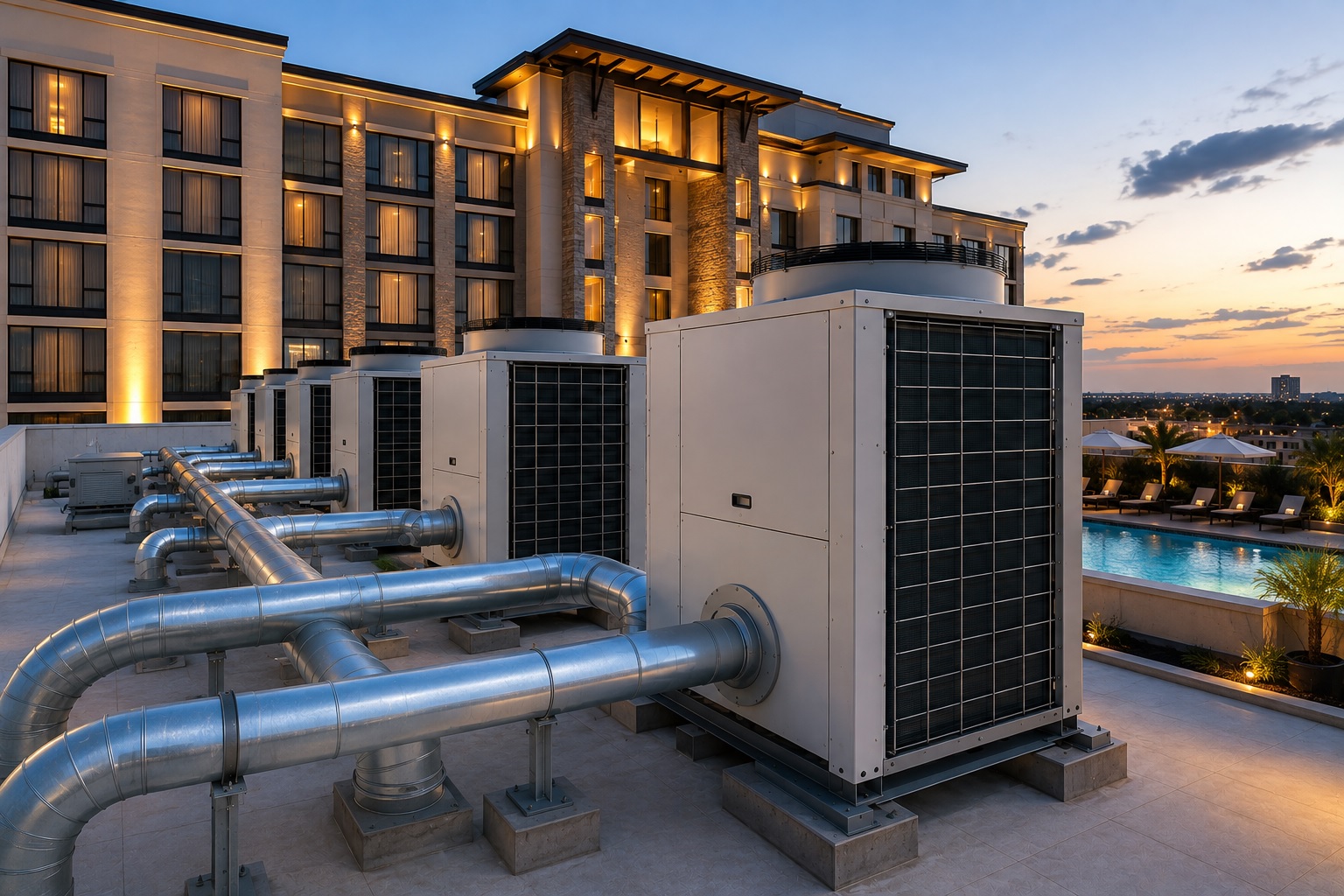 Hotel HVAC installation